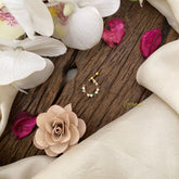 Vriksham Unique  Golden Look Alike Naths/Nose pin-Red White & Green-G17518